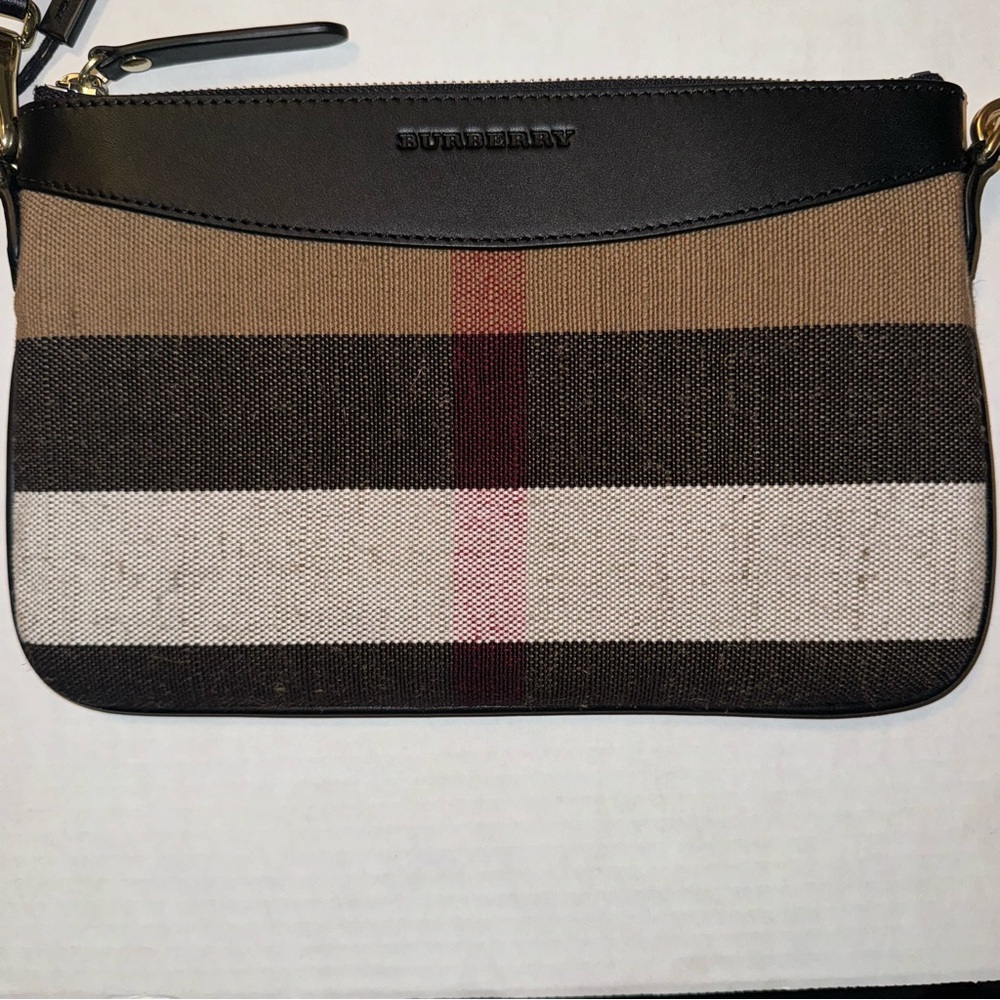 NWT Burberry Canvas Check Peyton Crossbody - Picture 4 of 11